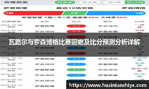 瓦路尔与罗森博格比赛前瞻及比分预测分析详解